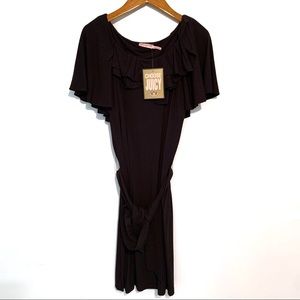 Juicy Couture - Black Ruffle Dress w/ Tie - Med 🆕